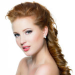 Attractive red-haired female with beautiful face