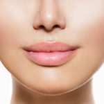 Beautiful Perfect Lips. Sexy Mouth Closeup over white